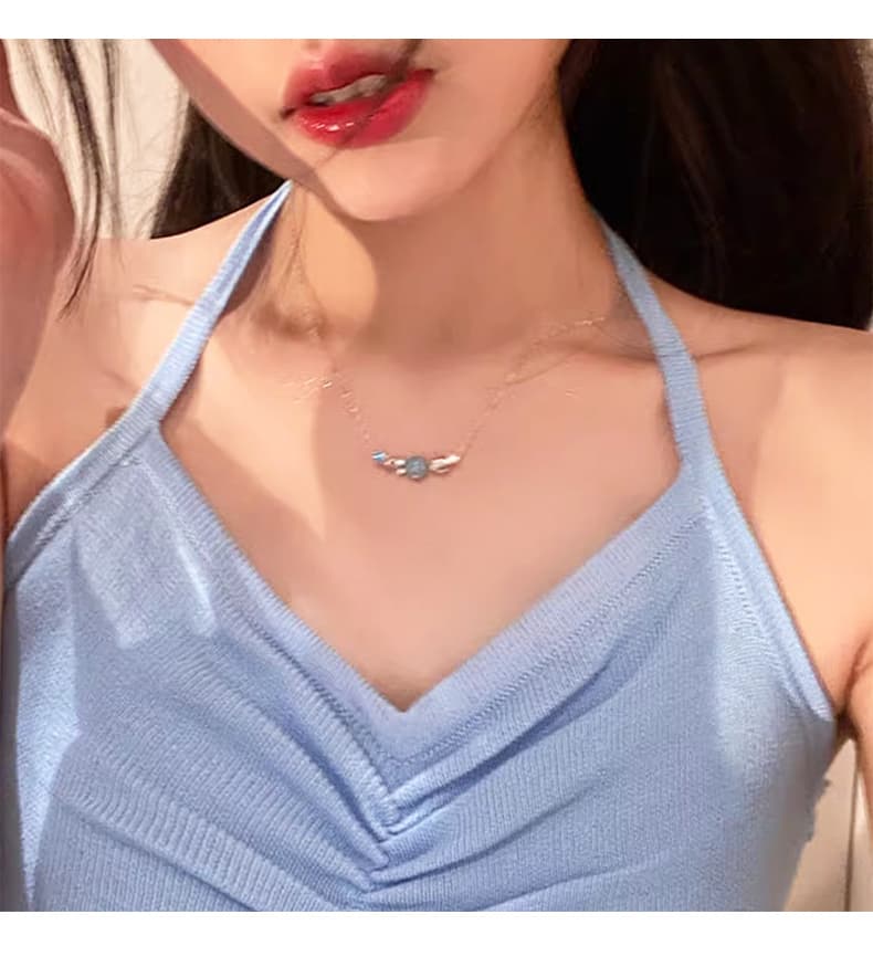シルバー ネックレス シルバー ネックレス 天然石のしずく ペンダント