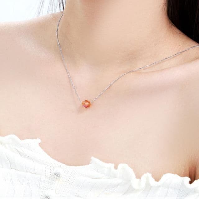 シルバー ネックレス シルバー ネックレス 輝きの一粒 宝石ペンダント