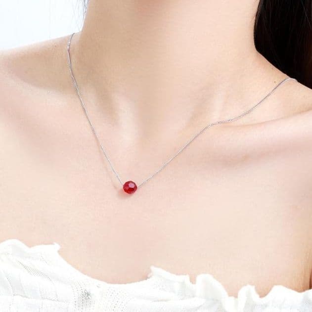 シルバー ネックレス シルバー ネックレス 輝きの一粒 宝石ペンダント