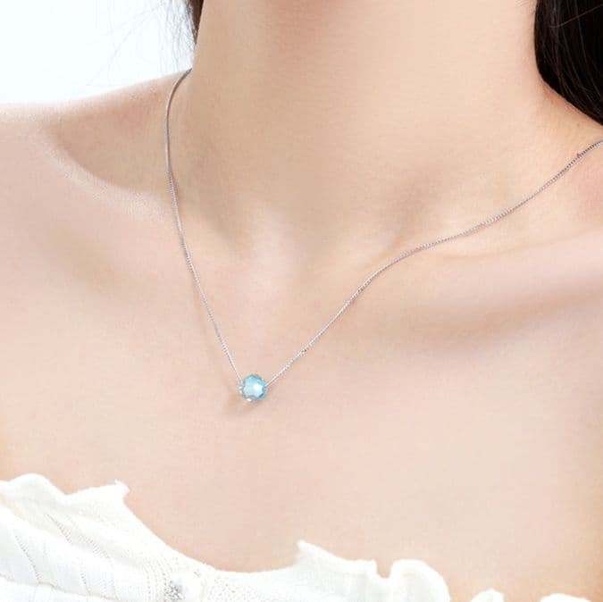 シルバー ネックレス シルバー ネックレス 輝きの一粒 宝石ペンダント