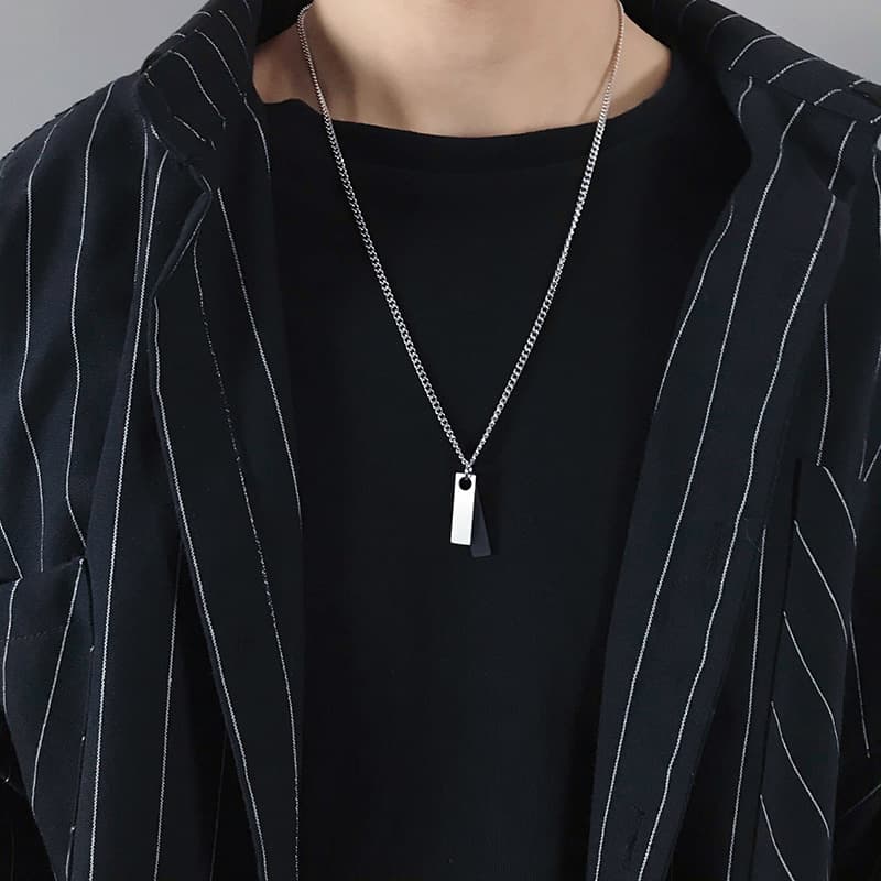 シルバー ネックレス シルバー ネックレス 二連プレートペンダント