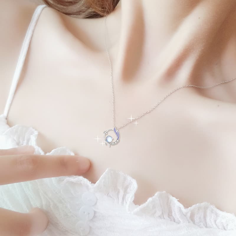 シルバー ネックレス シルバー ネックレス 月の雫 パールペンダント