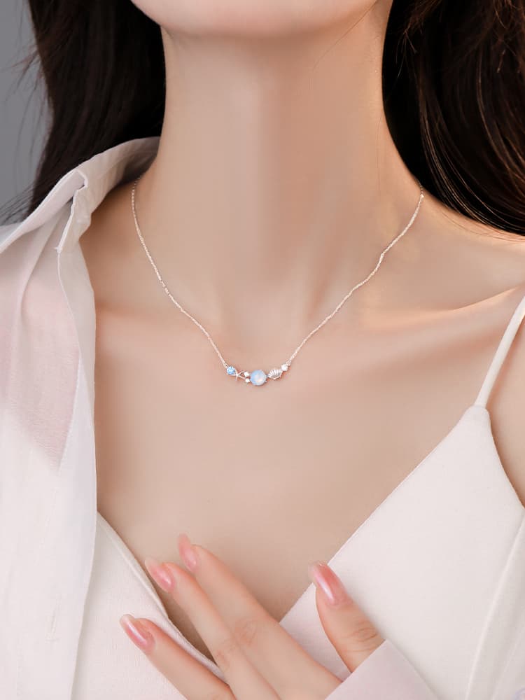 シルバー ネックレス シルバー ネックレス 天然石のしずく ペンダント