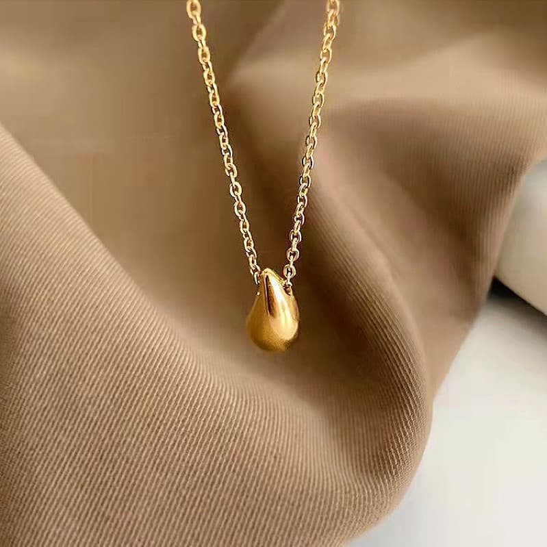 シルバー ネックレス シルバー ネックレス しずくモチーフのしずかなペンダント