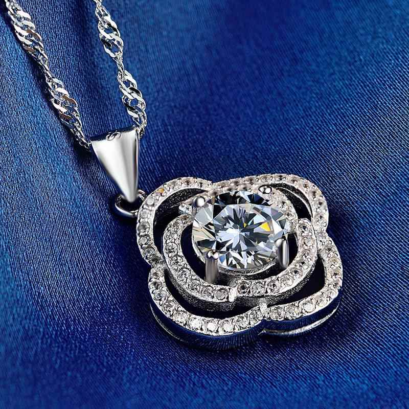 シルバー ネックレス シルバー ネックレス 花咲く宝石 薔薇モチーフペンダント