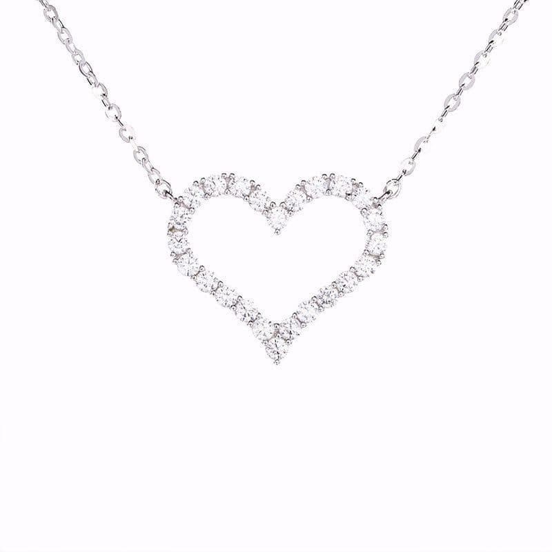 シルバー ネックレス シルバー ネックレス 煌めくハート 上品ペンダント