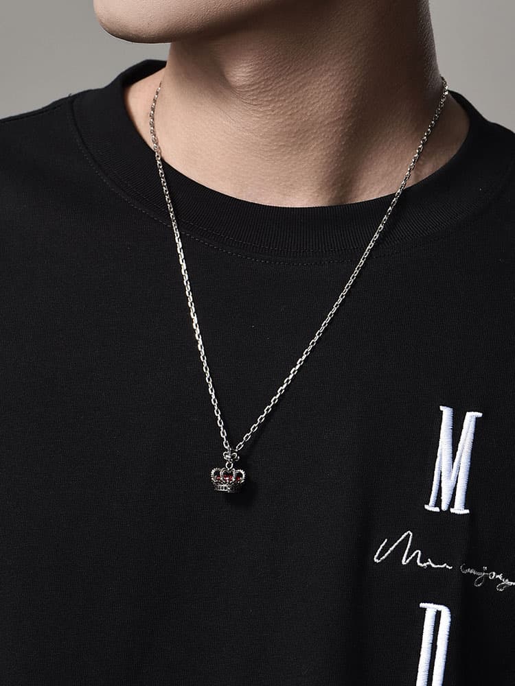 シルバー ネックレス シルバー ネックレス 王冠の輝き ペンダント